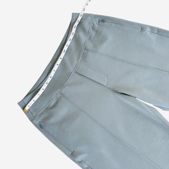 ATHLETA Eastbound Straight Pant Sz 12 Work Stretch Tencel Sage Green Zip Pockets - Picture 6 of 16